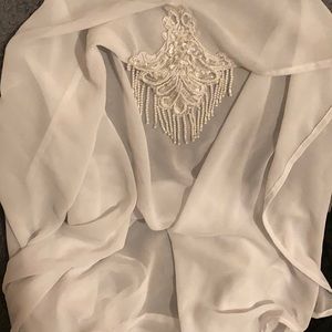 Ashley rose couture white beaded veil